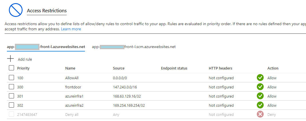 App Service Access Control